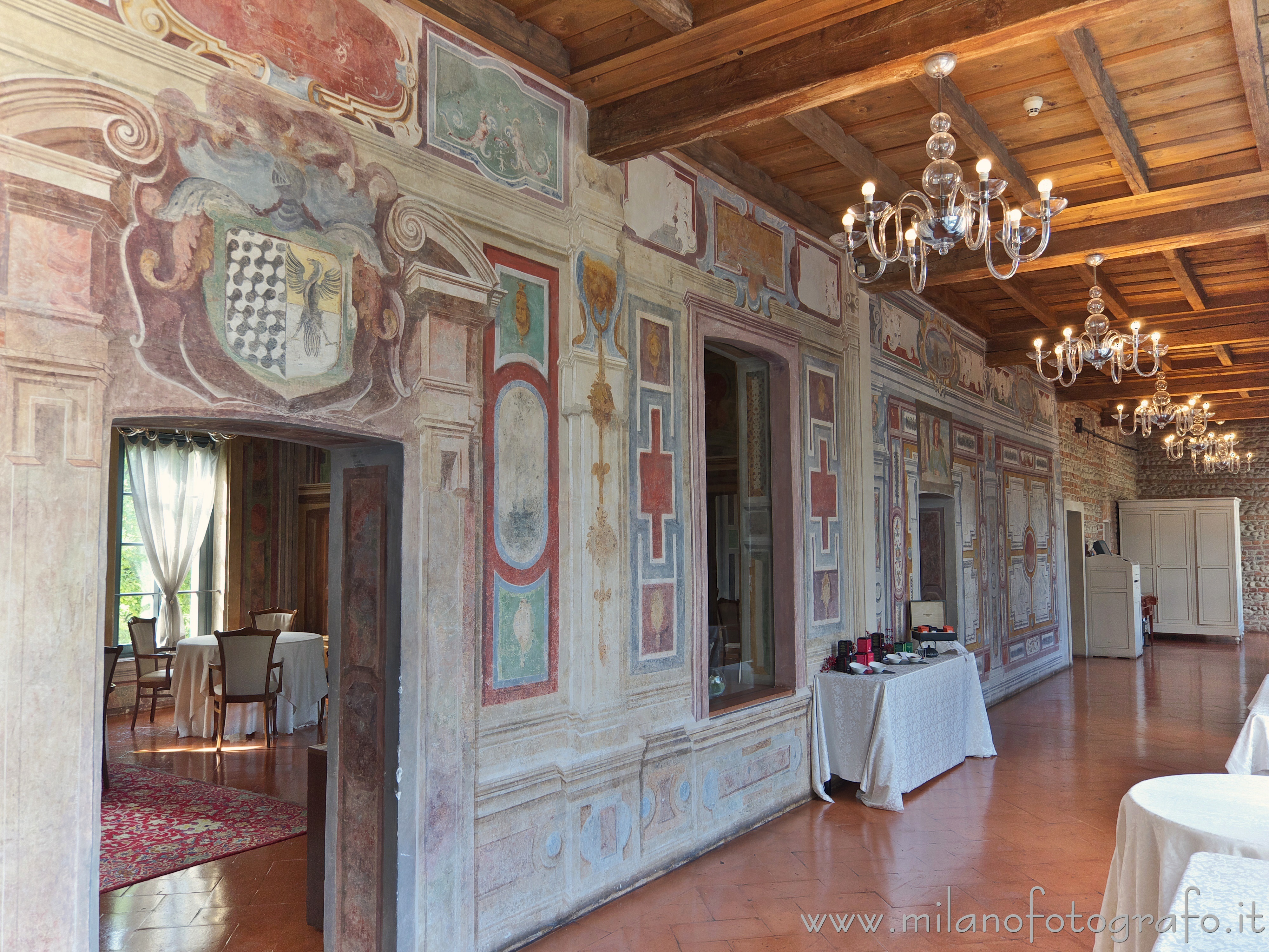 Sesto San Giovanni (Milan, Italy) - Corridor inside Villa Torretta